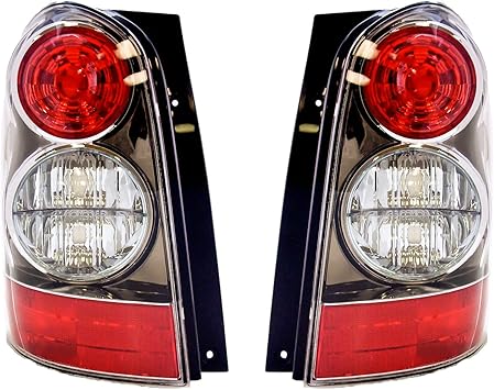 Amazon Com Black Taillight Taillamp Pair For Mazda Mpv 2004 2005 2006 Automotive