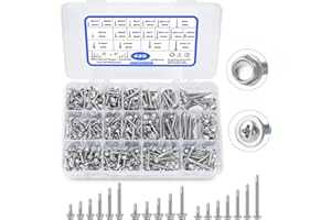 Self Drilling Screws, 420pcs Self Tapping Screws for Metal 410 Stainless Steel Sheet Metal Screws #8#10, CGBOOM Wafer Head&Washer TEK Head Screws for Building and Repair