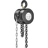 SPECSTAR Hand Chain Hoist 2 Ton 4400 Lbs Capacity 10 Feet with 2 Heavy Duty Hooks, Manual Chain Fall for Warehouse Building Automotive Machinery Black