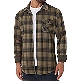 Braroz Mens Stretchy Knit Plaid Shirt Long Sleeve Button Down Shirts Casual Western Cowboy Tops