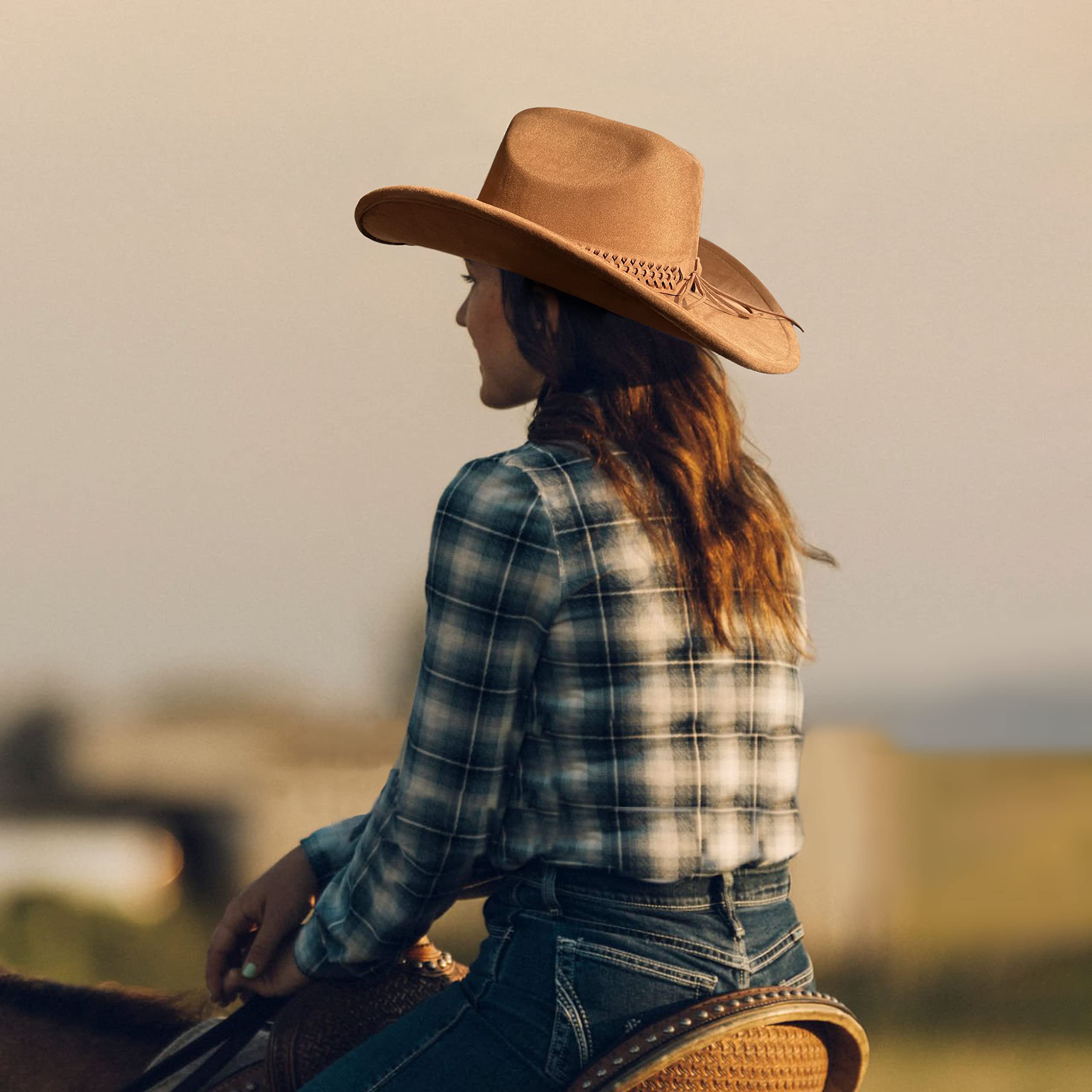 Women Caramel Brown Cowgirl Shape Able Wide Brim Felt Cattleman Western Hats American Hat Co. Women main image 3