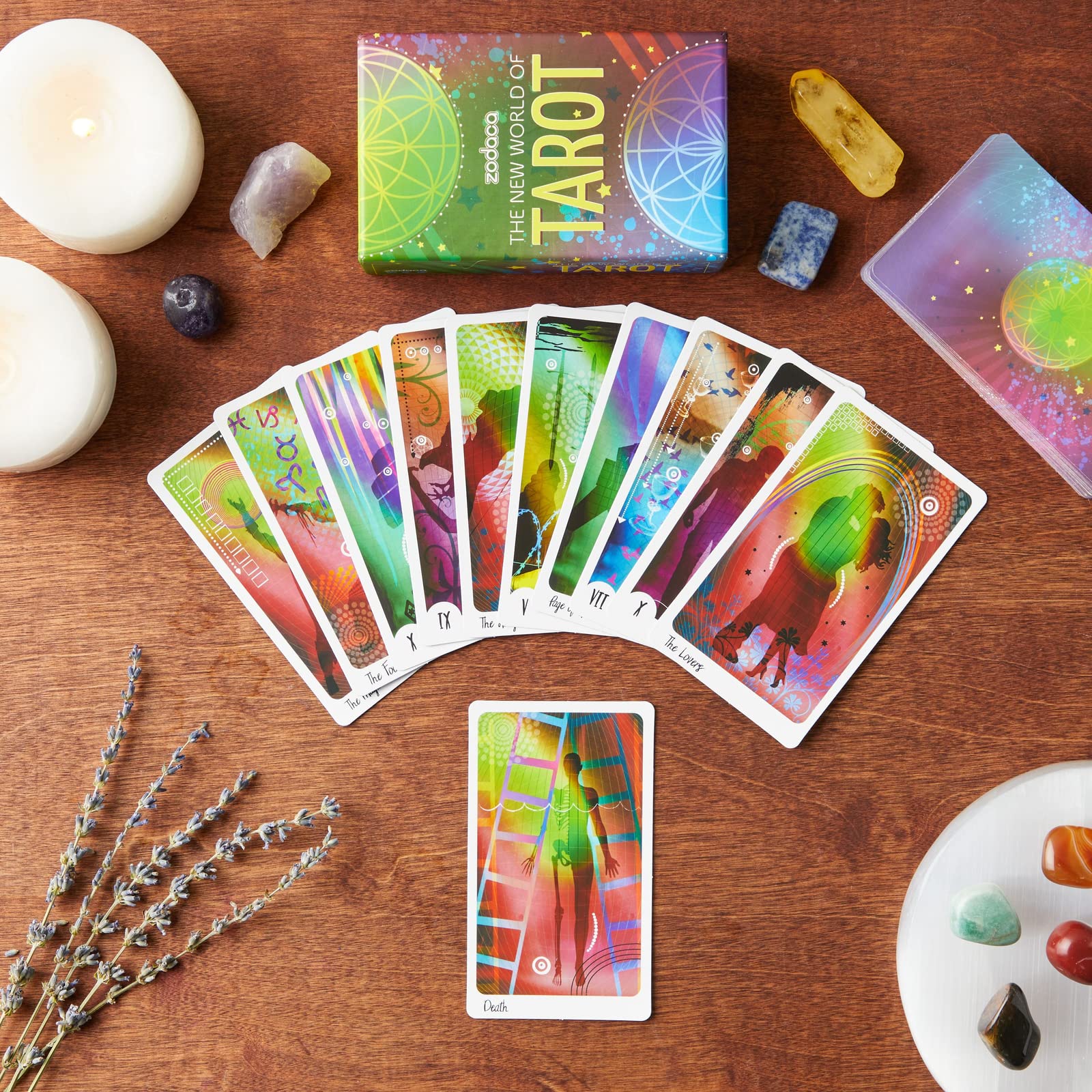 Zodaca Tarot Deck Cards with Guide Book, Astrology Gifts for Women - Set of 78 Astrology Tarot Deck
