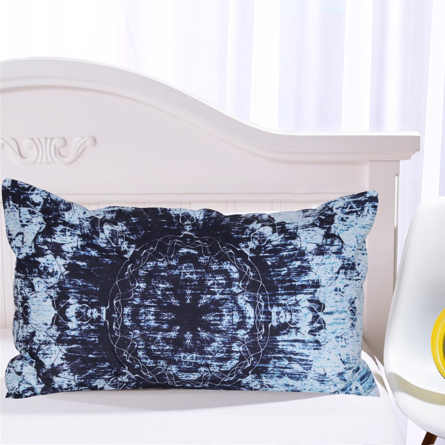 Sleepwish Blue Tie Dye Bedding Retro Mandala Bedding Twin Size 3 Pieces Bohemian Style Duvet Covers