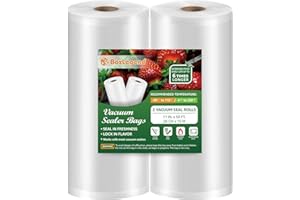 Vacuum Sealer Bags for Food 2 Pack 11 Inch x 50 FT Vac Seal Bag for Sous Vide Food saver Commercial Grade Storage Bags BPA Fr
