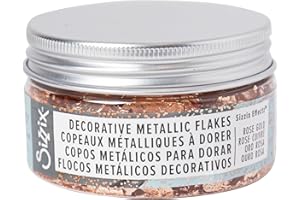 Sizzix, Rose Gold Effectz Metallic Flakes 664565, Decorative Gilding Foil, 0.8g