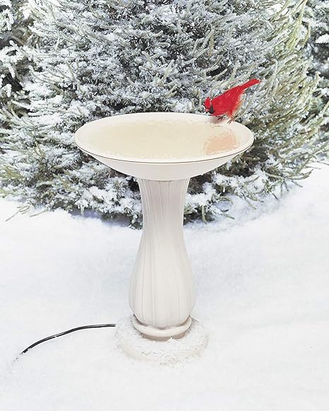 Amazon Com Api Heated Bird Bath With Pedestal Garden Outdoor