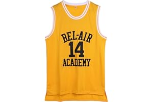 Amzdest 90s The Fresh Prince of Bel Air Academy #14 Jersey Shirt for Men and Women, Unisex Basketball Jersey for Theme Party
