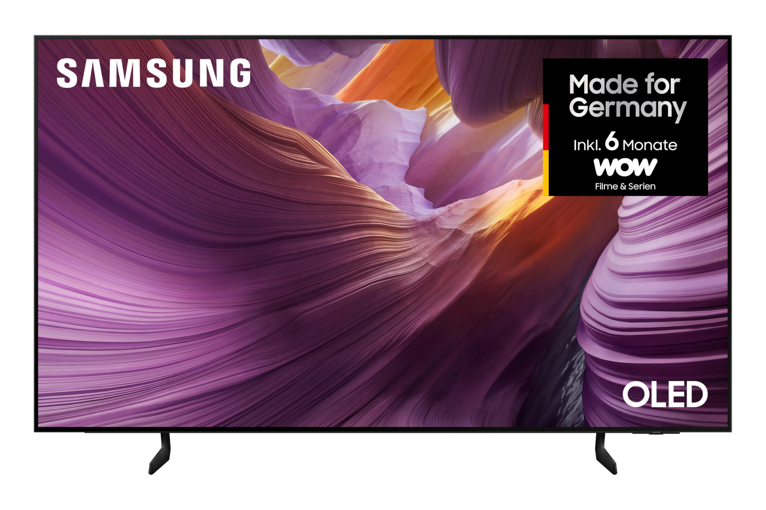 Samsung OLED 4K S85F 77 Zoll (195 cm) UHD Fernseher, NQ4 AI Gen2 Prozessor,4K Upscaling, OLED HDR, Farben Pantone validiert, Dolby Atmos, Gaming-Hub, Knox Security, Samsung Vision AI Smart TV