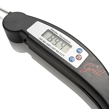 Grillthermometer BBQ Thermometer Hans Grill Digital Kochthermometer Kabelloses Sofortiges Zusammenklappbarer Sonde für Grillf