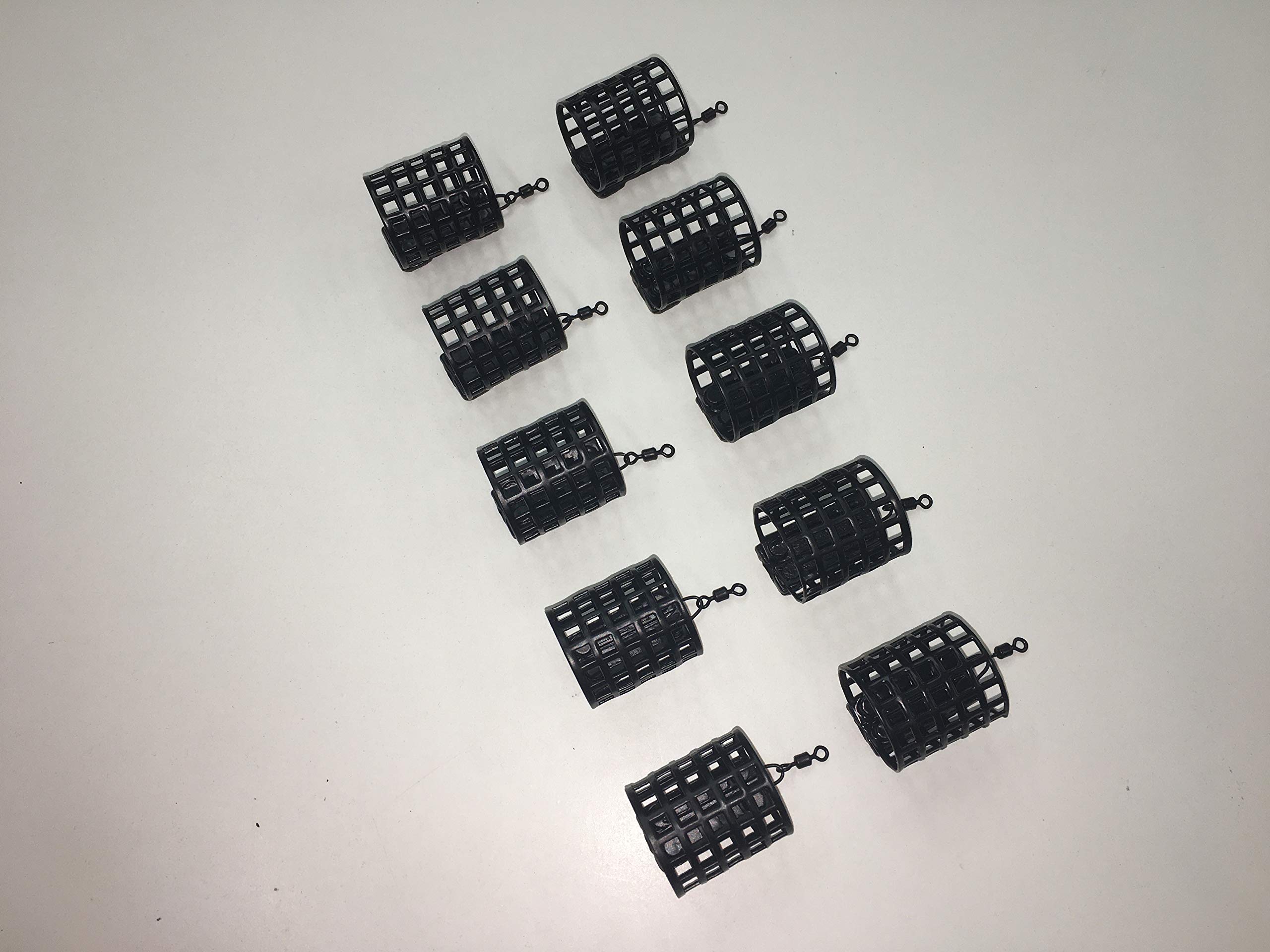 10 x Round Metal Cage Feeders with swivels - 20 grams. Carp/Coarse fishing