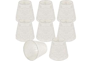 8 Pack Chandelier Lamp Shades, Small Lamp Shades Fabric Lampshade Clip On Lamp Shade Mini Lampshades for Chandelier Lamp Repl