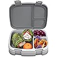 Bentgo® Fresh – Leak-Proof, Versatile 4-Compartment Bento-Style Lunch Box with Removable Divider, Portion-Controlled Meals for Teens and Adults On-The-Go – BPA-Free, Food-Safe Materials (Gray)