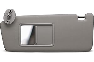SAILEAD Left Driver Side Sun Viso Replacement r Compatible with Toyota Tacoma 2005 2006 2007 2008 2009 2010 2011 2012 Visor Assembly Without Light 74320-04181-B1 (Grey)