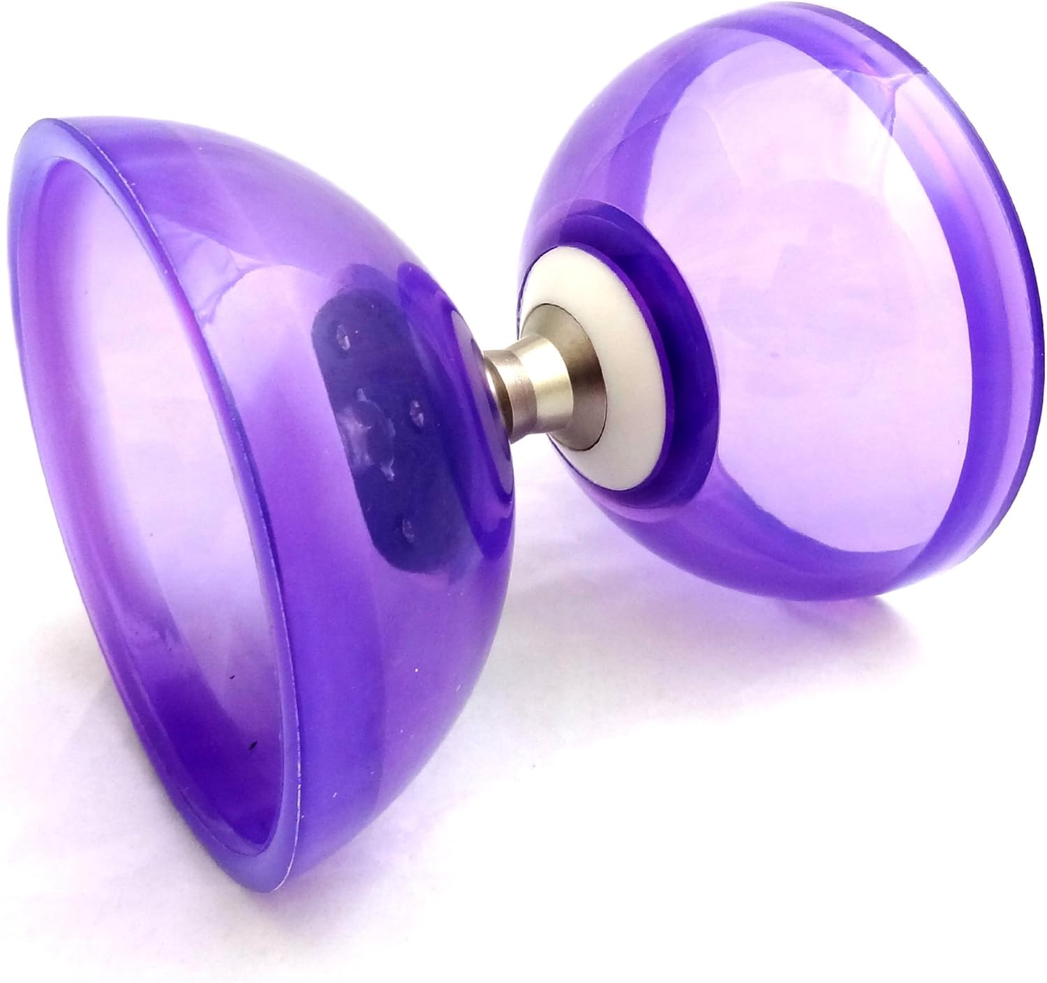 Purple Cyclone Quartz II Triple Bearing Diabolo with Aluminium 'Metal' Sticks and Carry Bag - Pro Clutch Diablo Set - Image 3