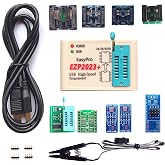EZP2023 Programmer USB SPI 9 Adapters EZP2019 Upgraded Chip Writer Reader IC Test Clip 24 25 93 95 EEPROM Flash Bios Minipro Socket