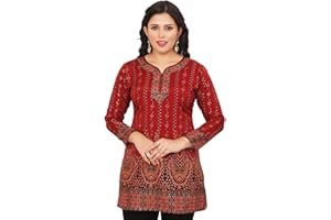 Maple Clothing Women's Printed Short Kurti Kurta Indian Tunic Top Indian Clothes