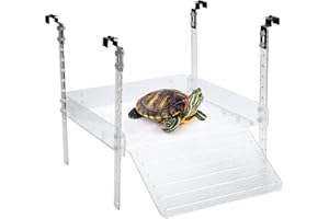 LYL LEYOULAND Hanging Turtle Basking Platform for Aquatic Turtles 40 Breeder 75 Gallon, Aquatic Reptile Ramp Dock, Turtle Terrace, Turtle Tank Accessories