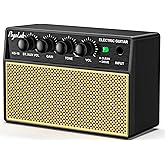 POGOLAB Mini Guitar Amp 10W, Rechargeable Guitar Amp for Electric Guitar, Bluetooth Guitar Amp with Clean Overdrive Tone for Practice