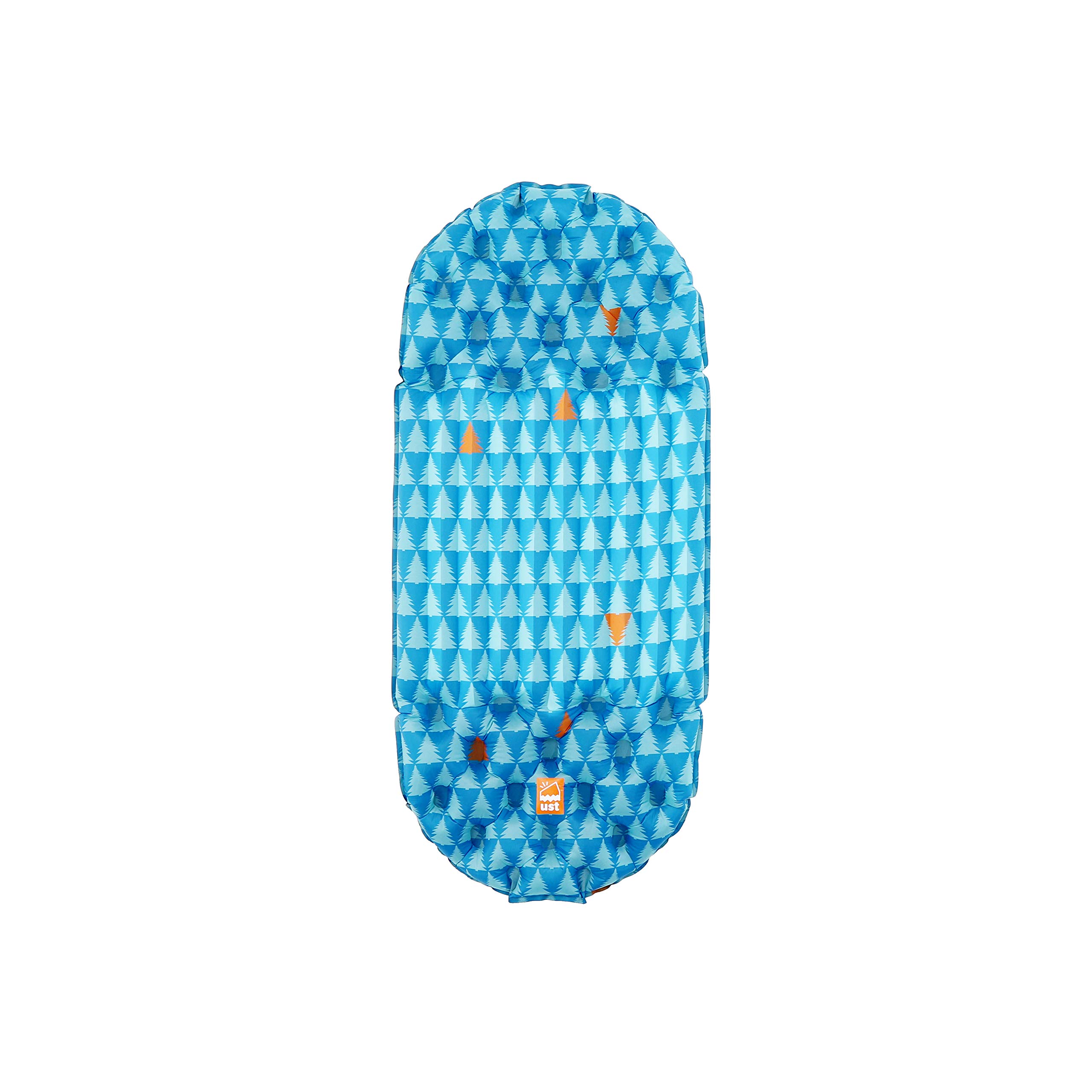 ust freestyle lightweight sleeping air mat with ultra light design, pump sack and carry case for backpacking, bikepacking, yakpacking, camping and hiking - short conifer