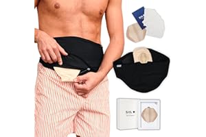 SIIL Ostomy Belt for Men + Stoma Protector Guard | Colostomy Ostomy Bag Covers for Sports | Stealth Ileostomy Belt | Ostomy Bag Cover | Ostomy Wrap Abdomen | Made in Europe