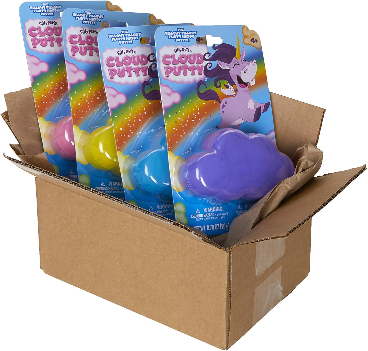 Crayola Silly Putty Cloud Putty, Super Soft Putty Toys, Assorted Colors, Gift for Kids, 4 Count: Toys & Games