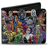 Buckle-Down mens Buckle-down Pu Bifold - Dc 23-villains Group Pose Black/Gray Bi Fold Wallet, Multicolor, 4.0 x 3.5 US