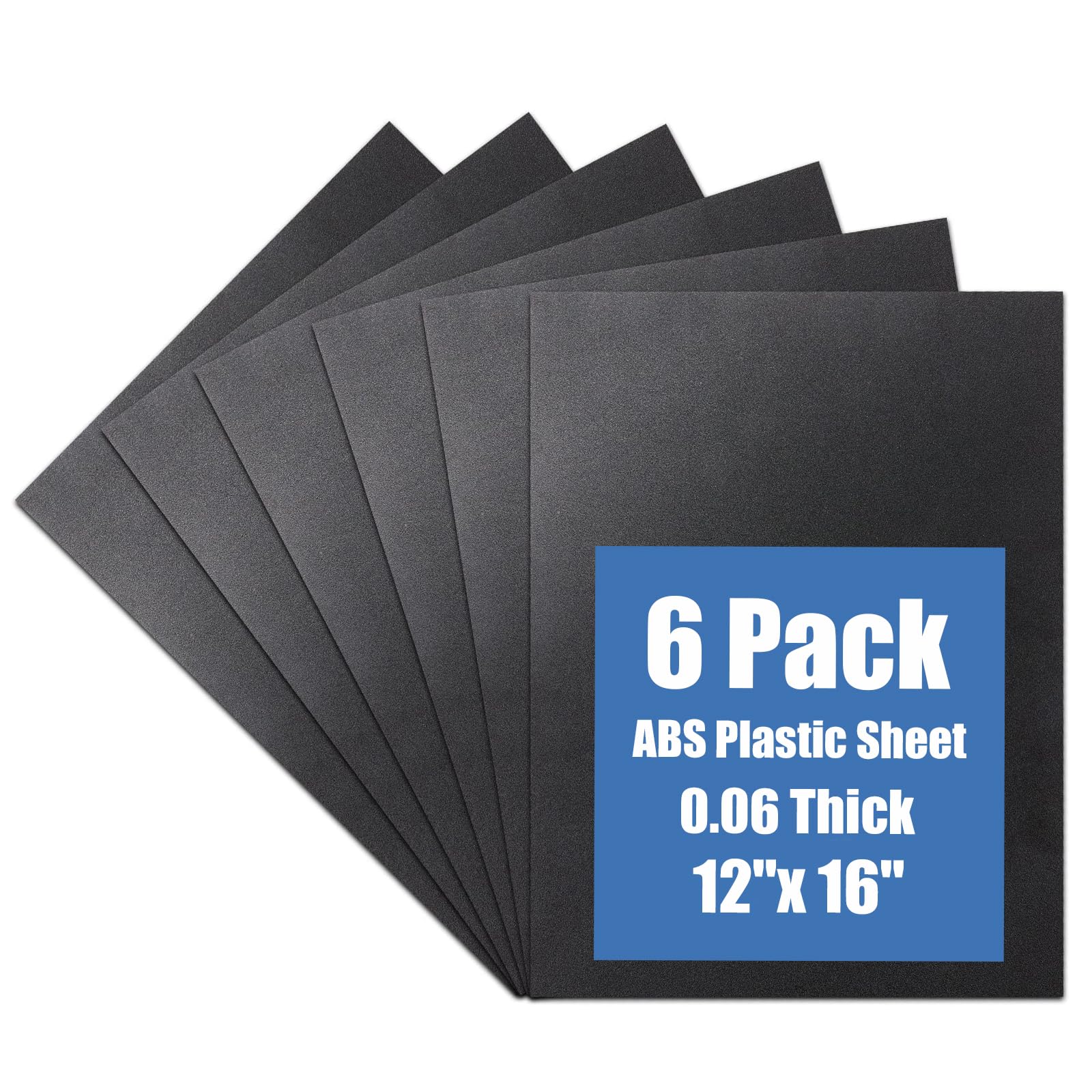 Kinlink Black ABS Plastic Sheet 12" x 16"x