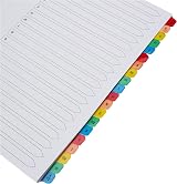 Q-Connect 20 Part A-Z Index Extra Wide Reinforced Multi-Colour Tabs view 3