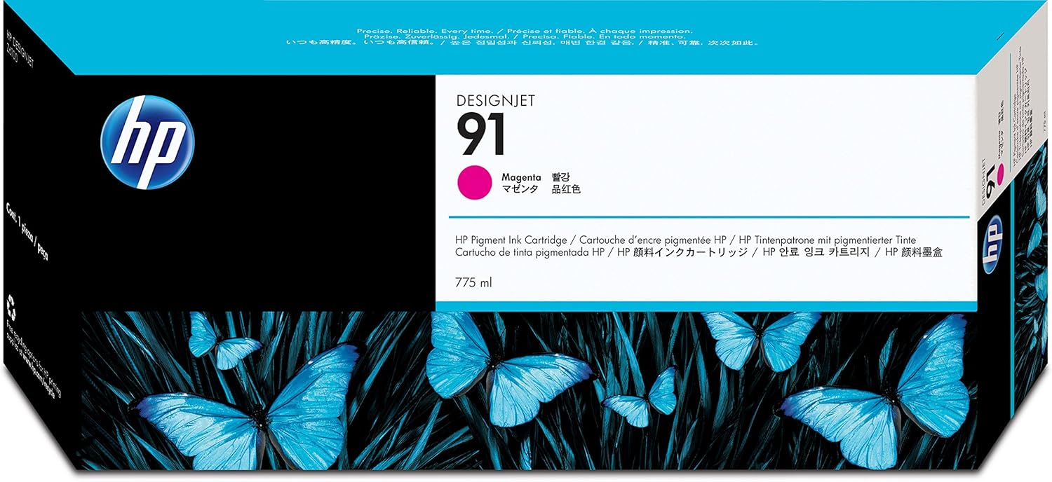 HP 91 - C9468A - 1 x Magenta - Ink cartridge - For DesignJet Z6100, Z6100ps, Standard Yield