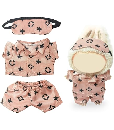 Labubu – Set De 3 Piezas De Ropa De Ganchillo Para Muñeca De 17 Cm – Incluye Gorro Y Accesorios, Estilo Kawaii Premium