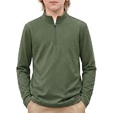 Arshiner Boy's Quarter Zip Pullover Lightweight Mock Neck Active Tops | Kids Sweatshirts, Long Sleeve Golf Shirts, Soft and Breathable, School Fall Sports Clothes for 4-12 Years