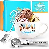 youlifafa Christmas Gifts for Dad from Daughter Son Dad's Gifts for Father's Day Birthday Ice Cream Bowl and Scoop Dad's Ice Cream Shovel Set Present(Papa)