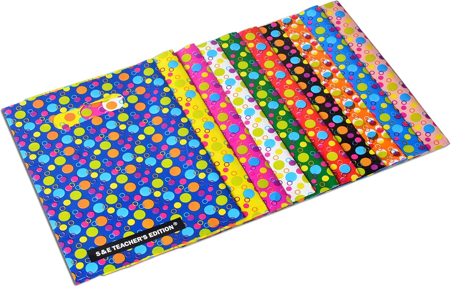 S & E TEACHER'S EDITION Party Favor Bags 50 Pcs, Assorted Plastic Goody Bags, for Party: Toys & Games