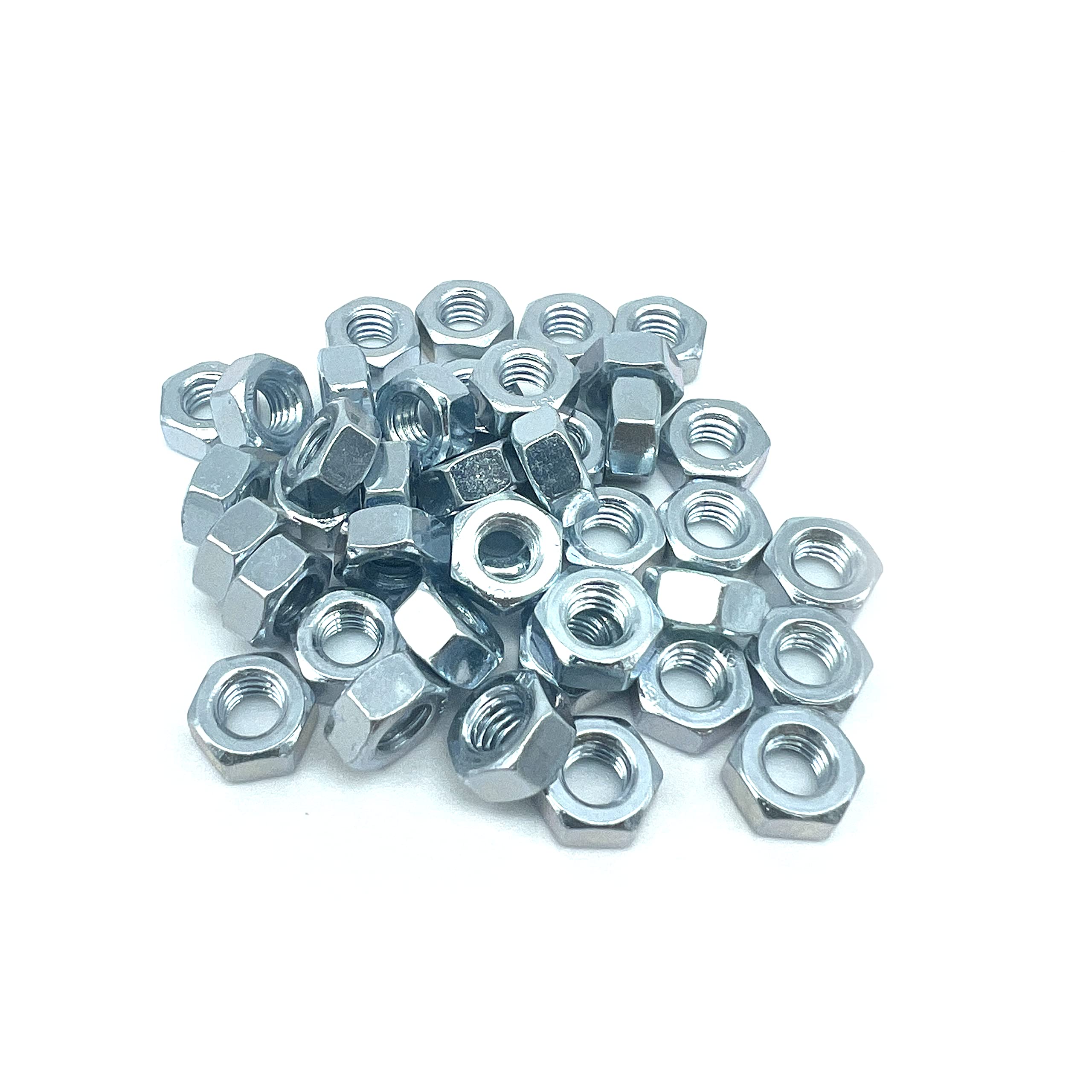 Glengor M6 Hexagon Steel Full Nut | Grade 8 | Zinc Plated | Pack of 40