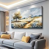 FUHAIHUA Canvas Wall Art For Bedroom Wall Decor For Living Room Modern Office Decorations Pastoral Wall Paintings Scenery Watercolour Pictures Artwork Farmhouse Home Decor Mural 20x40 In