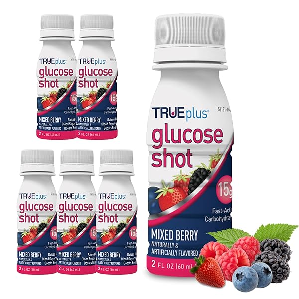 TRUEPLUS GLUCOSE SHOT, MIXED BERRY, 15G FAST-ACTING CARBOHYDRATES,...