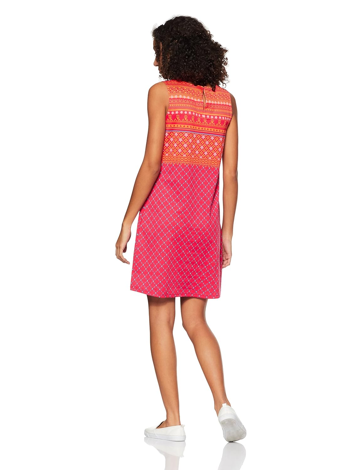 global desi women's shift knee-long dress