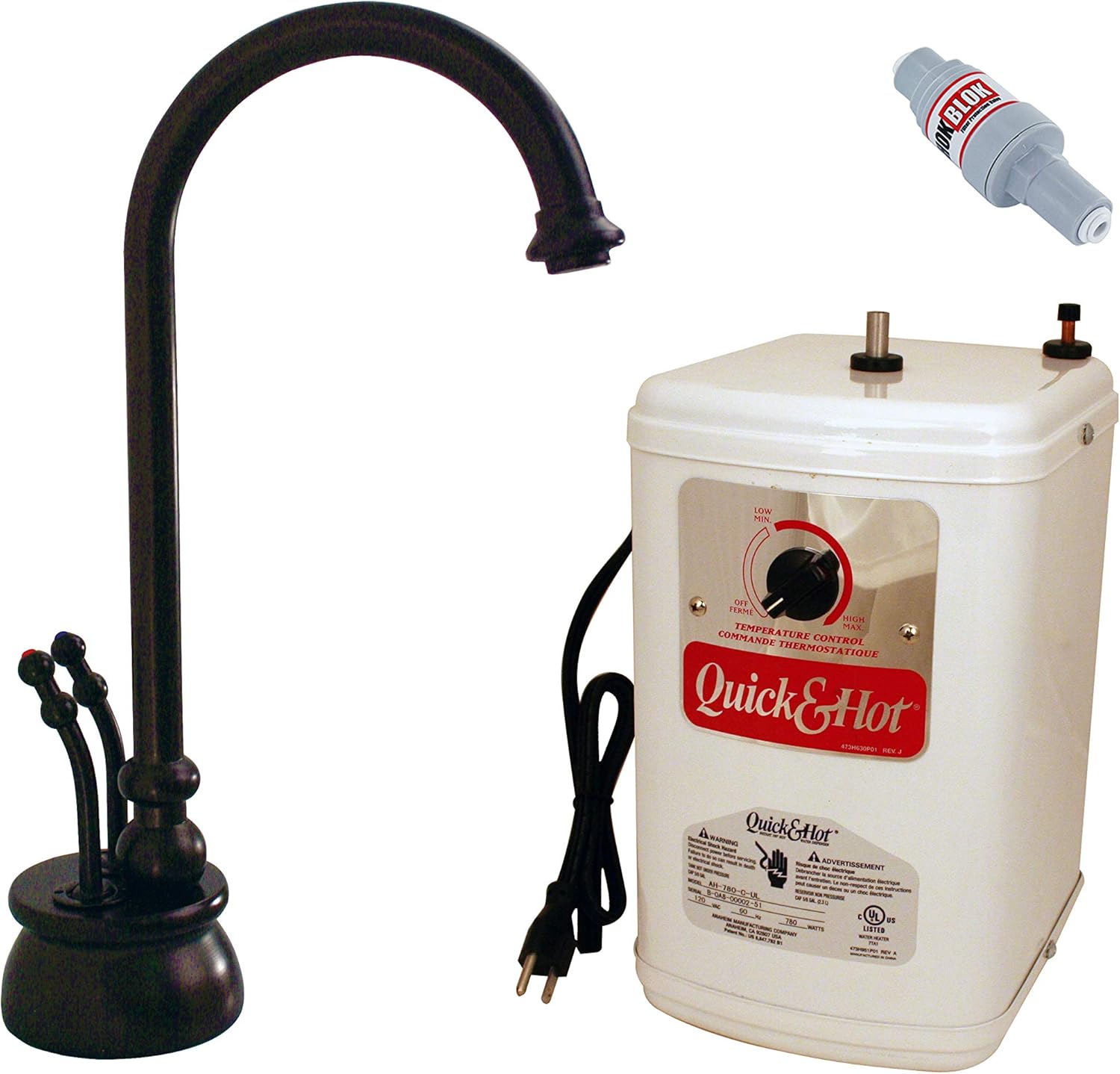 Westbrass D262H-12 Hot and Cold water dispenser, Oil Rubbed Bronze - - 