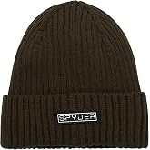Spyder Knitted Mens Beanie - 1 Pack/2 Pack Cozy Rib Knit Beanie for Men - Warm Winter Hat Skull Cap w/Embroidered Logo Patch