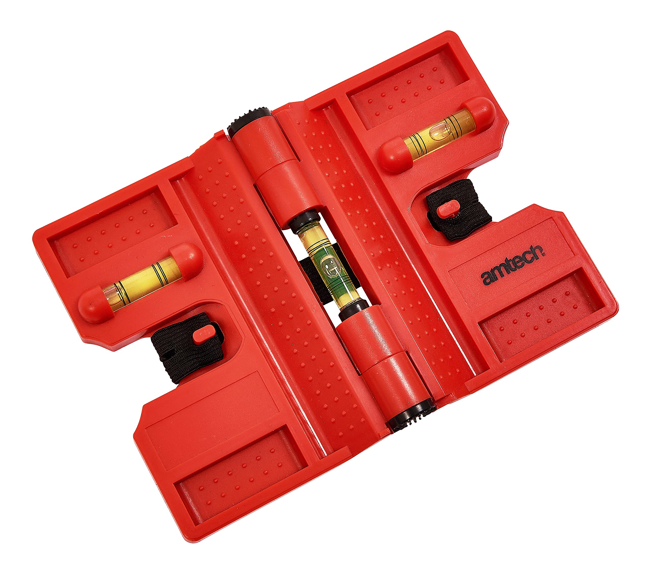 Amtech P4875 Adjustable Post Level, Magnetic and Durable with 3 Spirit Levels