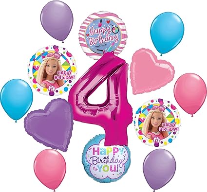 Barbie 4th Birthday Party Supplies 