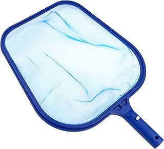 TedGem Kescher PoolReinigung, Kescher Schwimmbad Blatt Skimmer Netz, Pool Reinigungsset mit Kescher-Aufsatz Oberflächenkescher blau