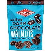 Diamond of California Salted Dark Chocolate Walnut Snack Nuts, 4 oz. (4 Pack)