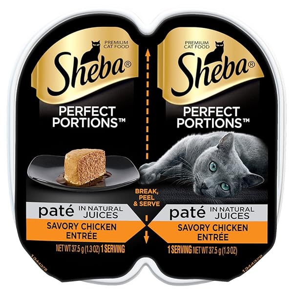 SHEBA PERFECT PORTIONS PATE SAVORY CHICKEN ENTREE 2.6 OUNCE PACK OF 6