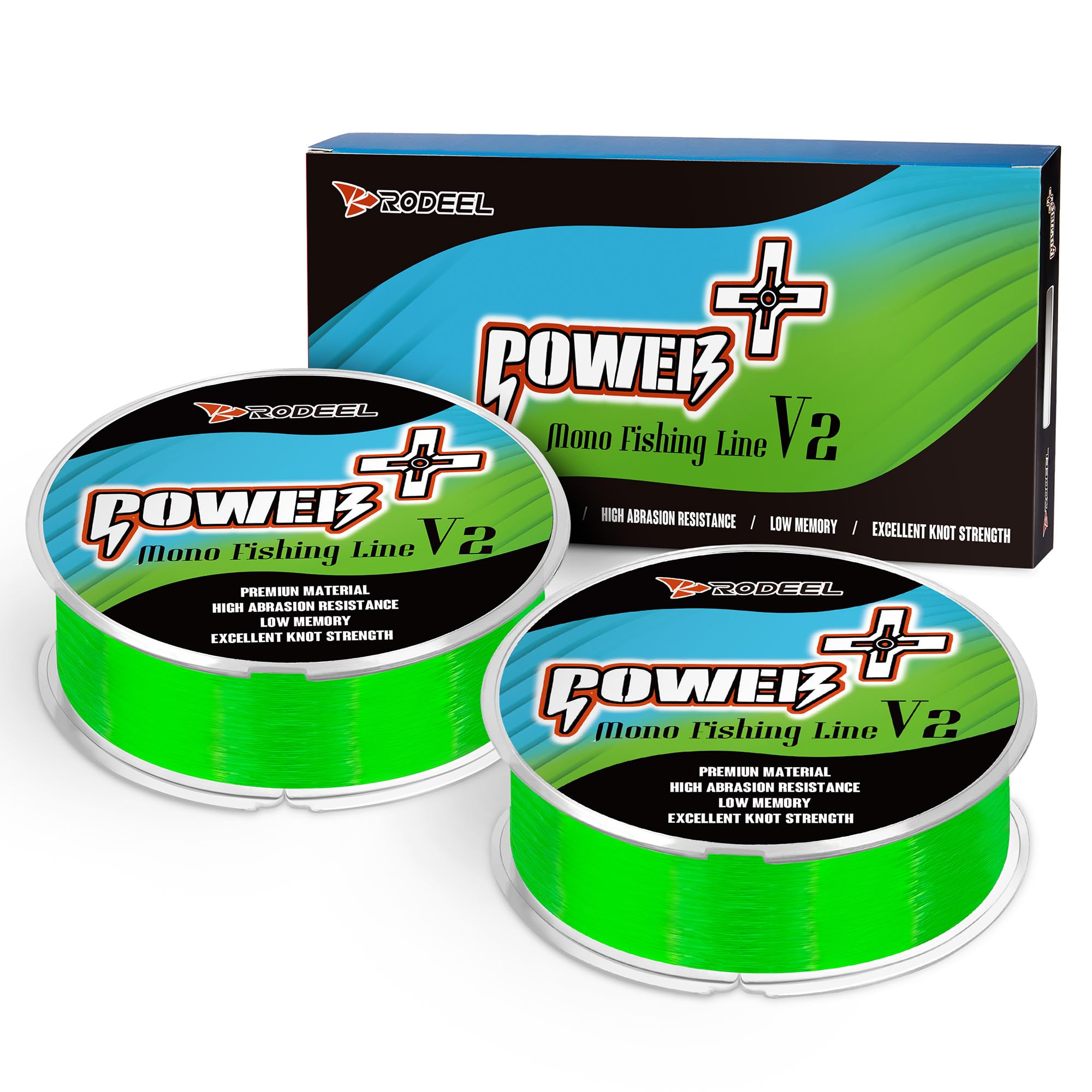 Rodeel Premium Monofilament Fishing Line - Strong and Abrasion Resistant Mono Line - Superior Nylon Material Fishing Line 150M/ 300M/ 600M