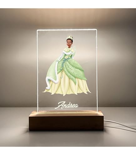 Cinderella Premium Wood Base Stand Soft Night Light Up Table Desk