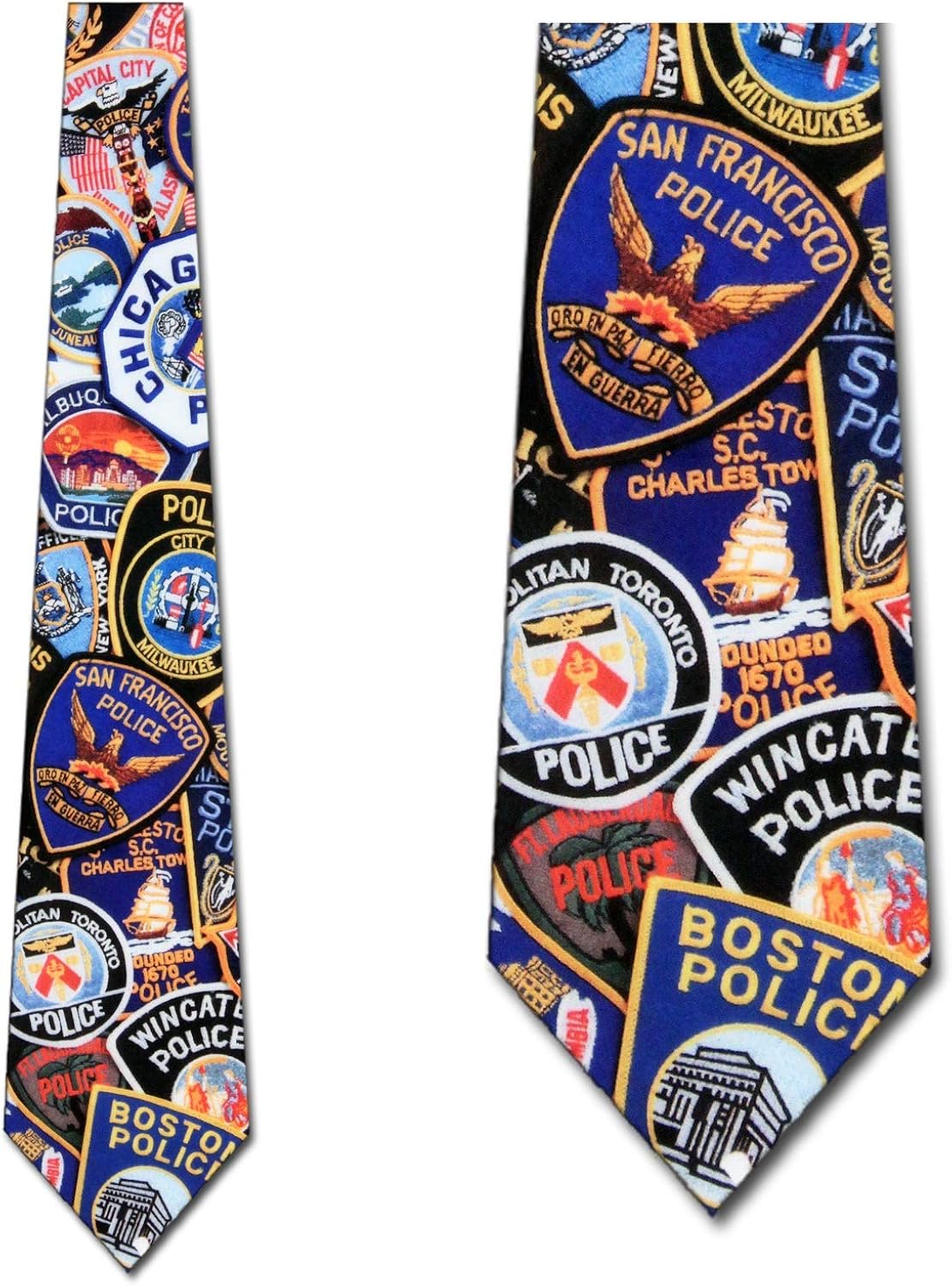 Police Patches Ties Police Neckties Badges tie Mens Necktie