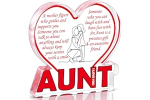 VIVAGIFTS Aunt Gifts for Mothers Day from Niece, Auntie Mother's Day Birthday Gifts, Best Aunt Ever Gifts from Niece, Great Aunt Gifts from Niece, Aunt and Niece Acrylic Plaque Desk Decoration Signs