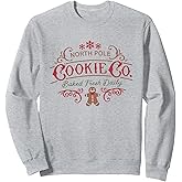 Women Retro Christmas Gingerbread Bakery North Pole Cookie Sweatshirt