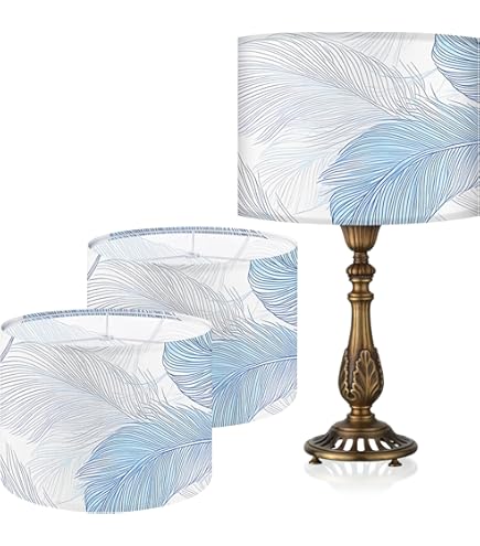 LampShade 1-Pack Cherry Blossom Drum Lampshade – 11" X 8.9", HD Printing, Waterproof Linen, Tool-Free Installation, For Table Lamps, Floor Lamps, Pendant Lights